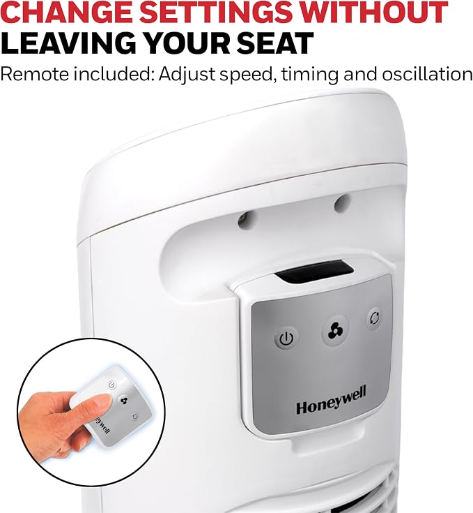Honeywell QuietSet Whole Room Oscillating Tower Fan - Image 6