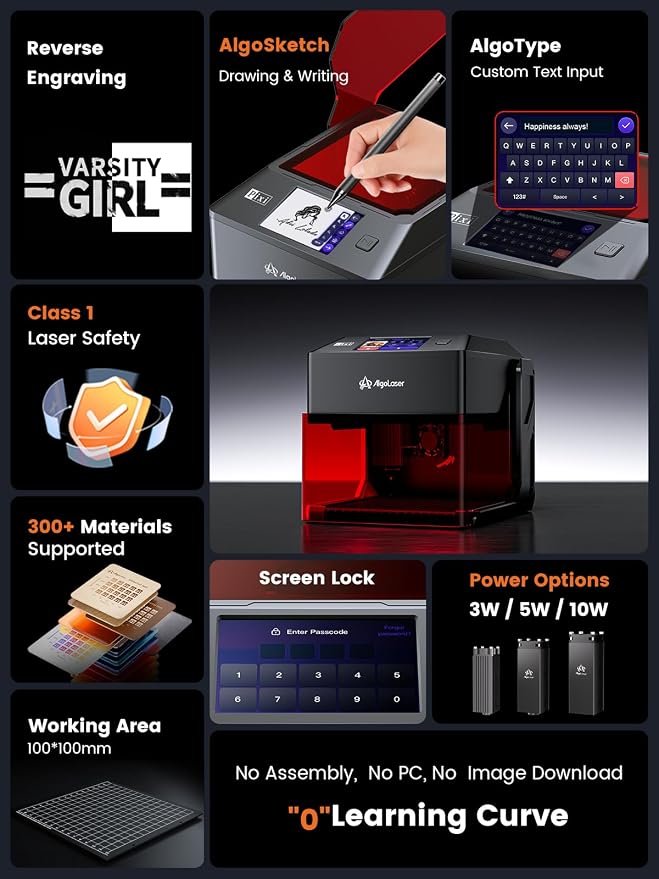 AlgoLaser 5W Smart Laser Engraver Machine: Portable Laser Engraver - Image 3