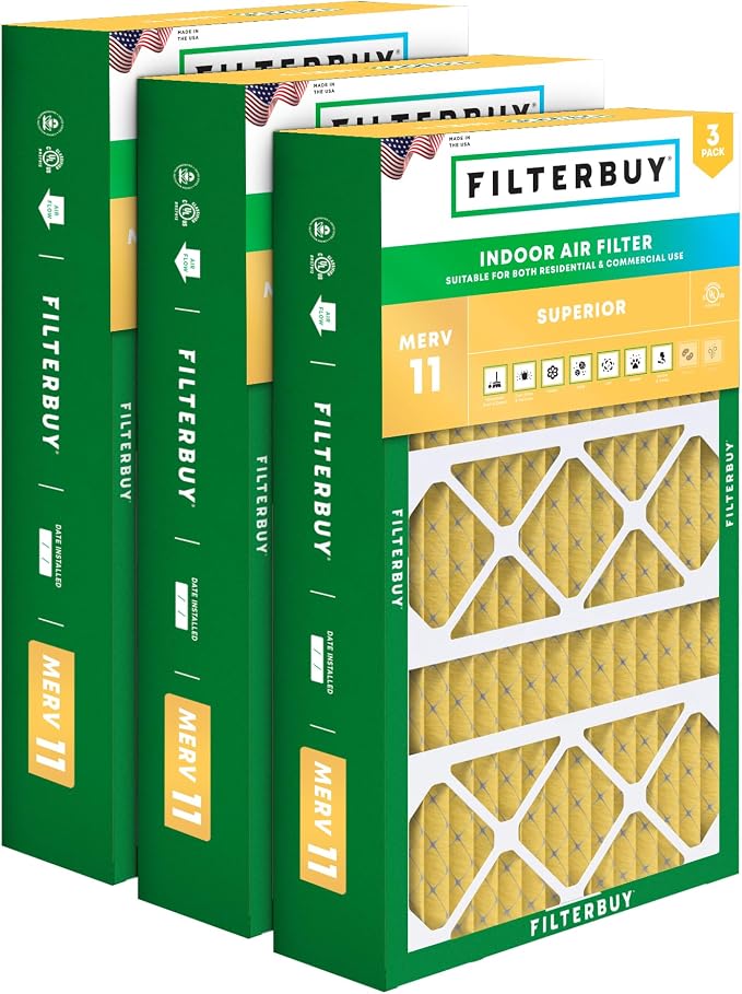 Filterbuy 17x26x4 Air Filter MERV 11 Superior Pet & Allergy Defense, by Filterbuy