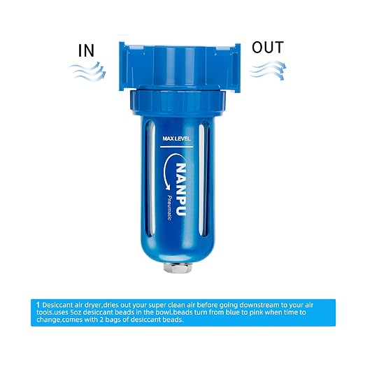 NANPU Zinc Alloy Desiccant Dryer, Compressed Air in Line Filter, Moisture Water - Image 2