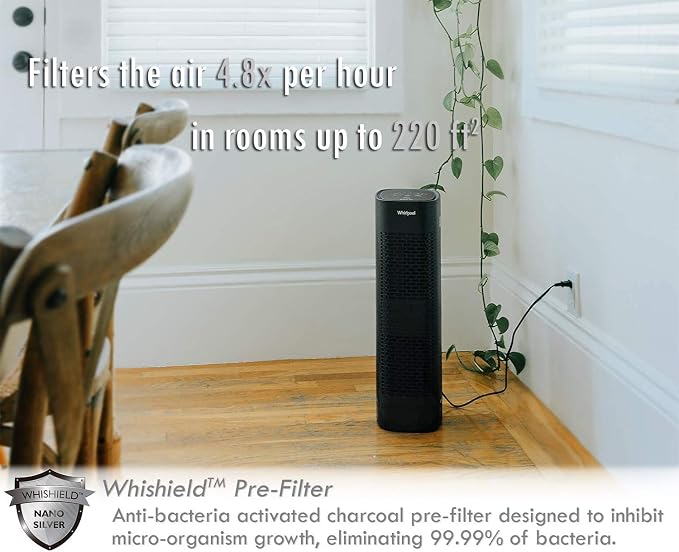 Whirlpool, WPT80B Whispure True HEPA Air Purifier, Activated Carbon Advanced - Image 5