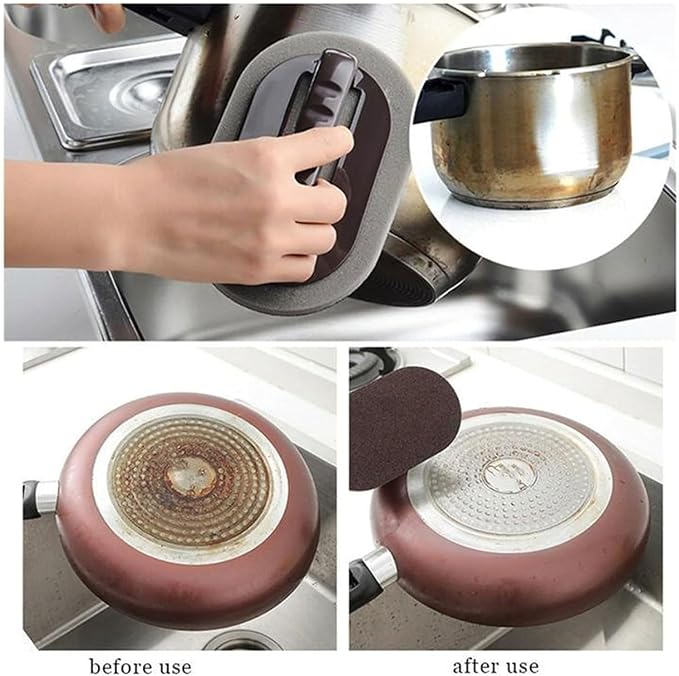 Nano Carborundum Sponge, Emery Sponge Kitchen Pot Brush - Image 6