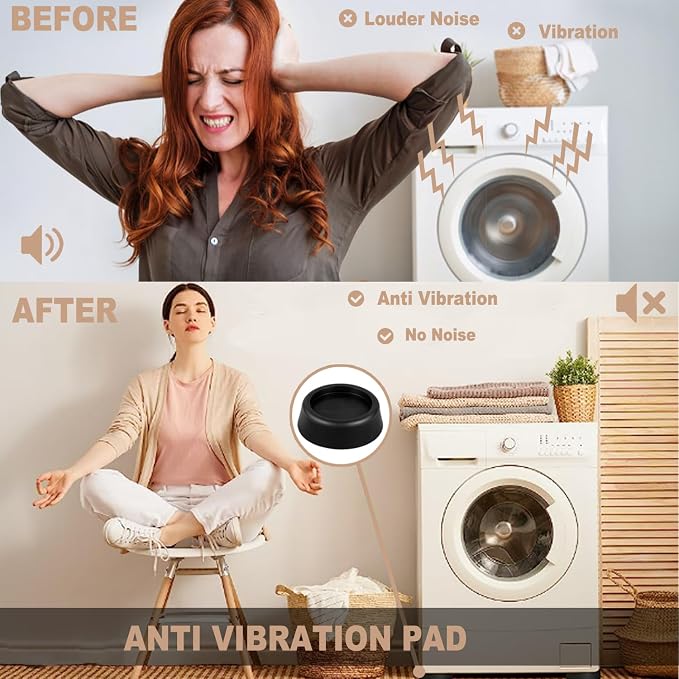 Anti Vibration Pads for Washing Machine, Refrigerator, Bed & Other Furniture - Image 2