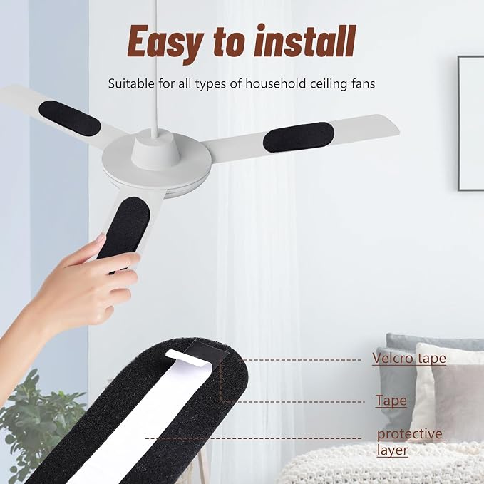 Qivine 10Pack Ceiling Fan Filters, Activated Barnakl Ceiling Fan Filter - Image 5