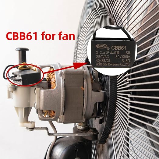 CBB61 Capacitor 2.2uf 250V AC Ceiling Fan 2 Wire 50/60Hz - Image 4