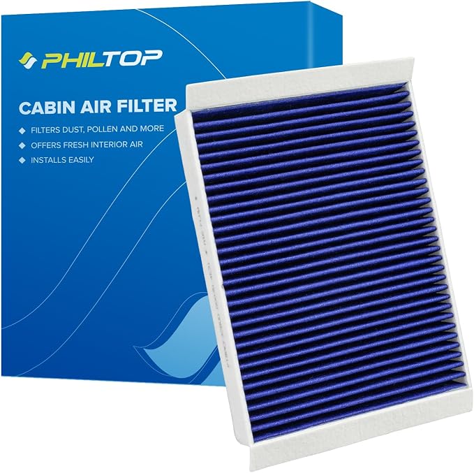 PHILTOP Premium HEPA Cabin Air Filter w/Dual Activated Carbon, Compatible by PHILTOP