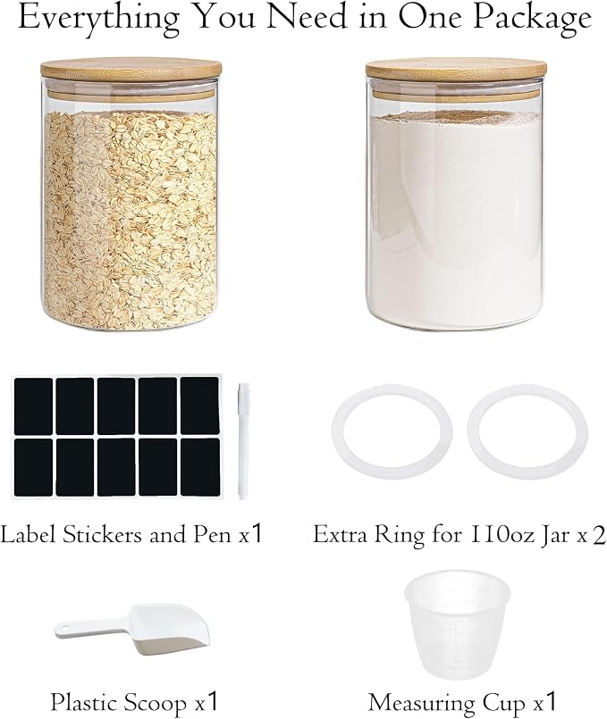 Glass Storage Jars Set Elegant Containers - Image 8