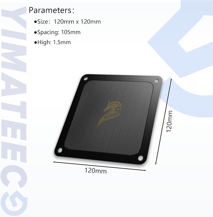 120mm Fan Filter PC Dust Filter Computer Fan Grills Dust Mesh Magnetic Frame PC - Image 5