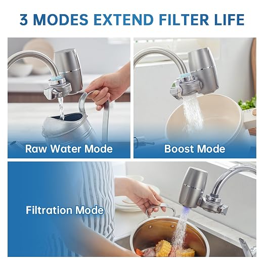 Water Filter for Sink Faucet, NSF42 Certified Faucet-Mounted Water Filter - Image 5