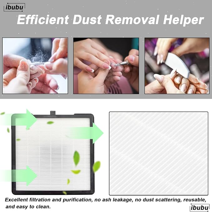 Nail Dust Collector Replacement Filters, 1 Pack Nail Tech Dust Collector Filter - Image 6