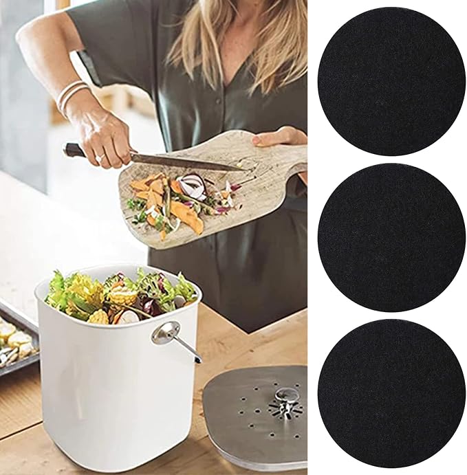 Eagles 6 Pack Charcoal Filters for Compost Bucket, 6.5 Inch Double Thinck 0.4 - Image 7