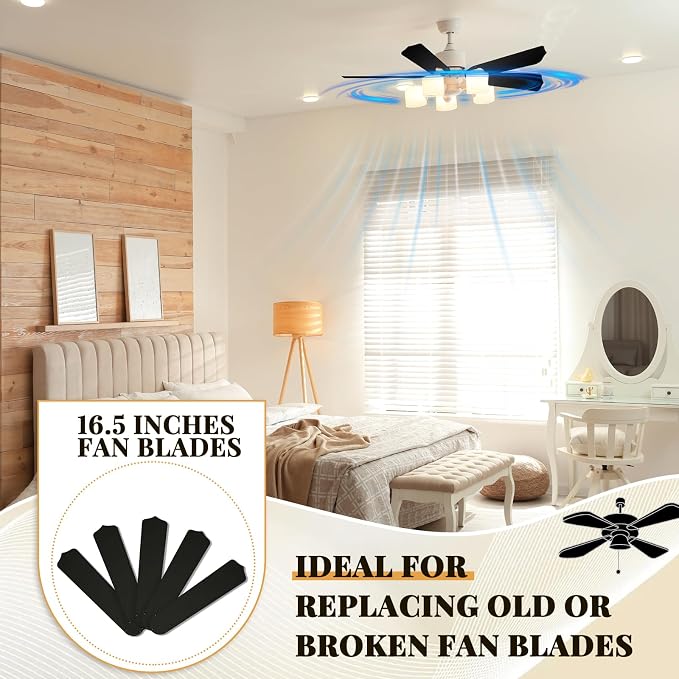 Lineshading 5 Pack 16 1/2" Replacement Fan Blades - Image 5