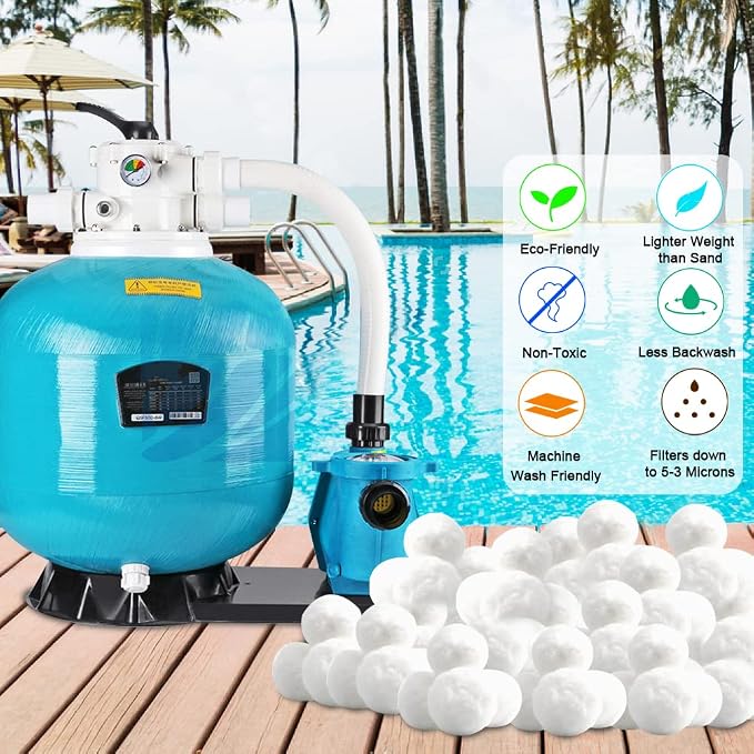 3.1 Lbs Pool Filter Balls Eco-Friendly Fiber Filter Media - Image 2