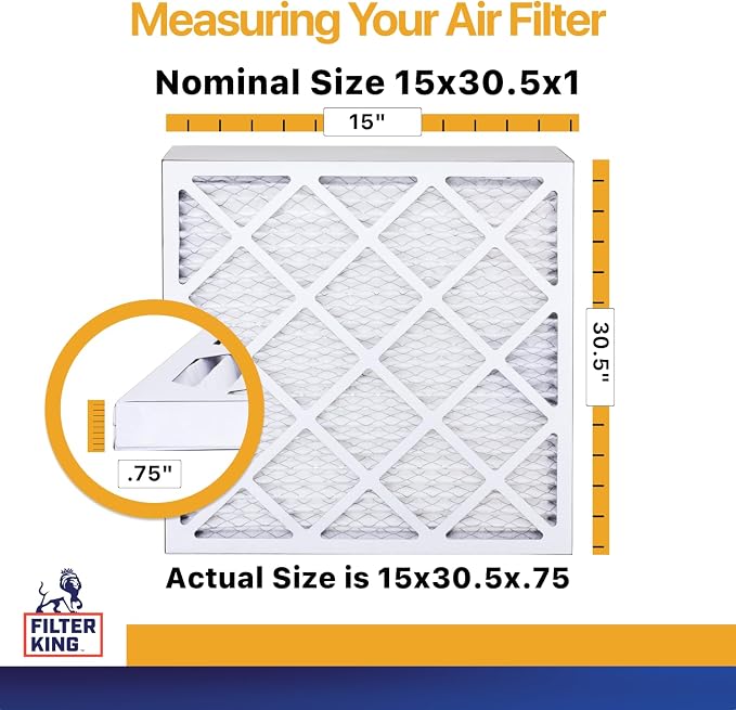 Filter King 15x30.5x1 Air Filter | 4-PACK | MERV 13 HVAC Pleated A/C Furnace - Image 2