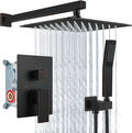 Aolemi Shower Faucet Set Rain Shower System with Handheld Spray Bathroom Shower Combo Rough-in Valve and Shower Trim Kit Included Oil Rubbed Bronze 10 Inch Wall Mount Shower Head