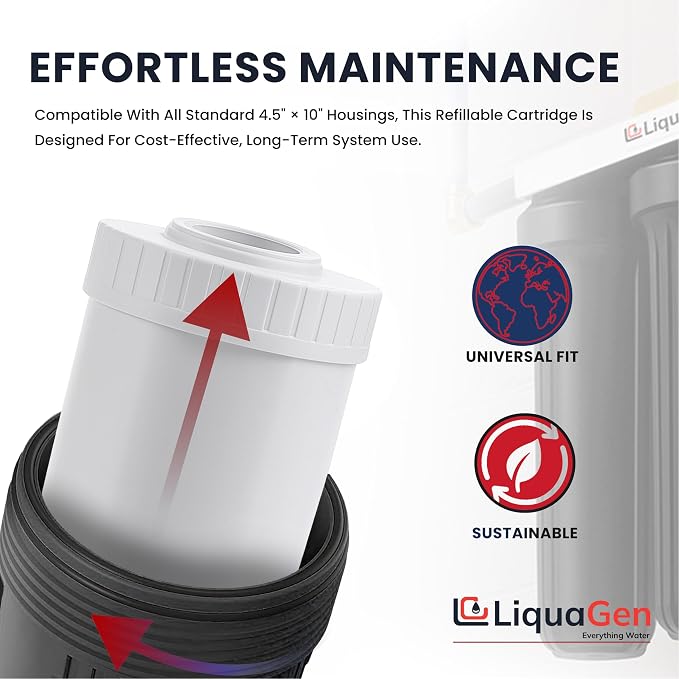 LiquaGen Activated Alumina + Carbon + KDF-55 Replacement Water Filter Cartridge - Image 8