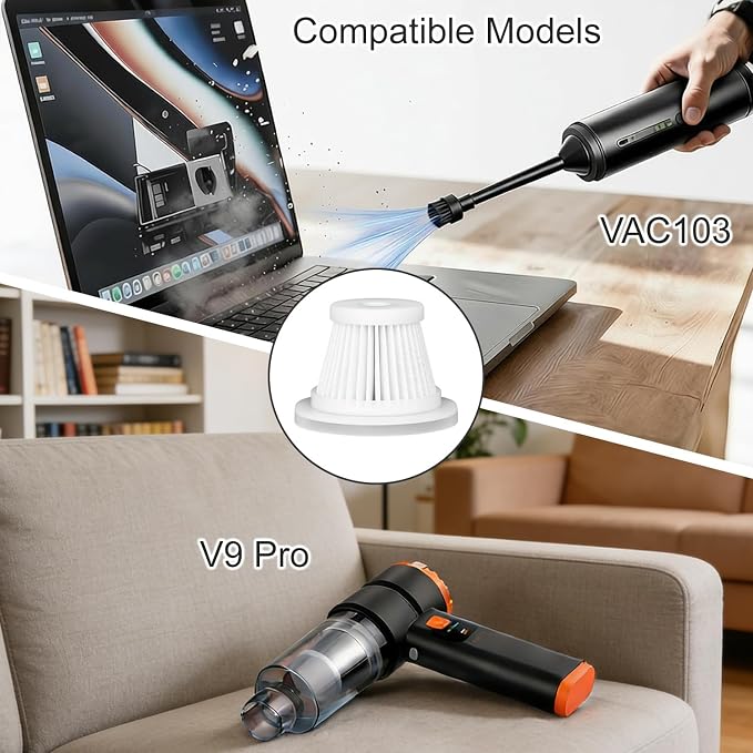 4 Pack Handheld Vacuum ​​Replacement Filters​​ - Image 6