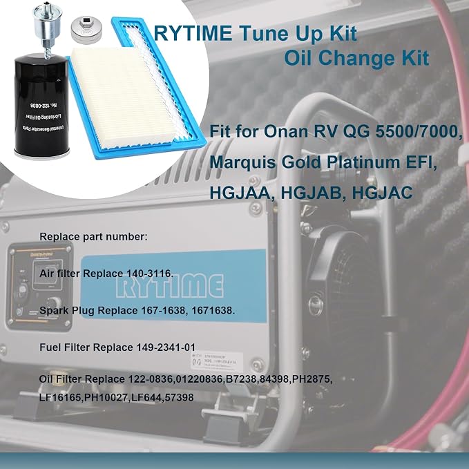 Tune Up Kit Fit for Onan Marquis Gold RV QG 5500/7000 Generators Replacement - Image 2
