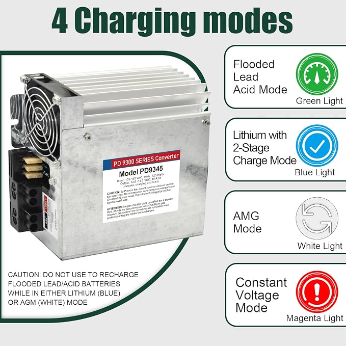 PD9345 RV Power Converter replacement-9300 Series Converter, 45Amp 120V to 12V - Image 4