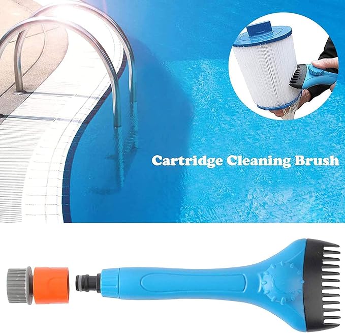 Wadoy Pool & Spa Filter Cartridge Cleaner Tool, Handheld Pool Filter Cleaning - Image 2