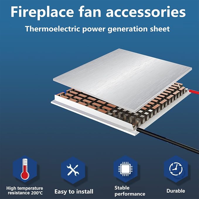Motor Power Generation Sheet Set Heat Powered Stove Fan Motor Replacement Kit - Image 4