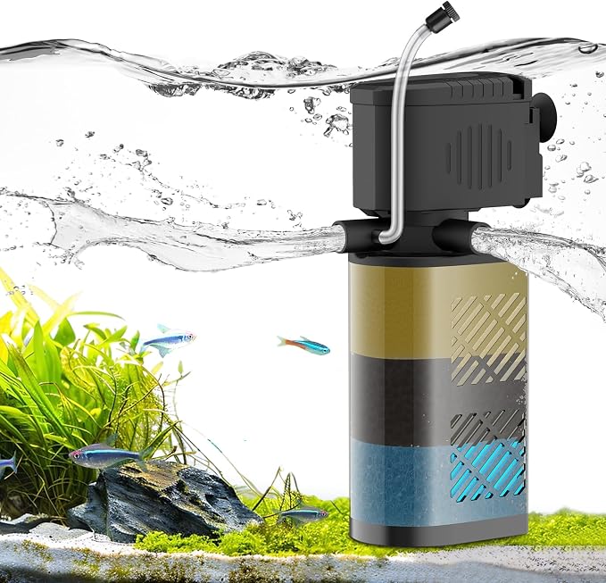 Aquarium Filter for 60-100 Gallon Tanks, Internal Large Fish Tank Filter by Devopet