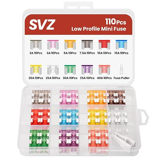 110Pcs Low Profile Mini Automotive Fuse Kit, Blade Fuses Assortment kit by Unknown