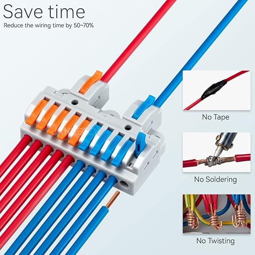 6pcs DIN Rail Terminal Blocks, DIY Splicing Wire Connectors - Image 2