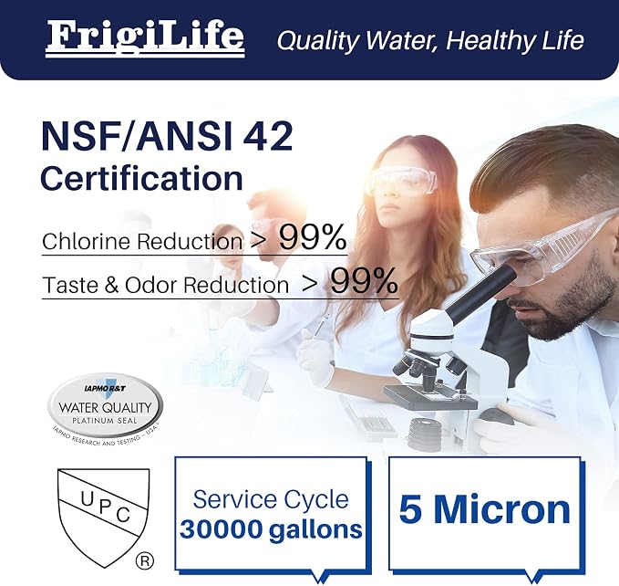 FXHTC 5 Micron 10" x 4.5" Whole House Sediment Activated Carbon Water Filter - Image 2