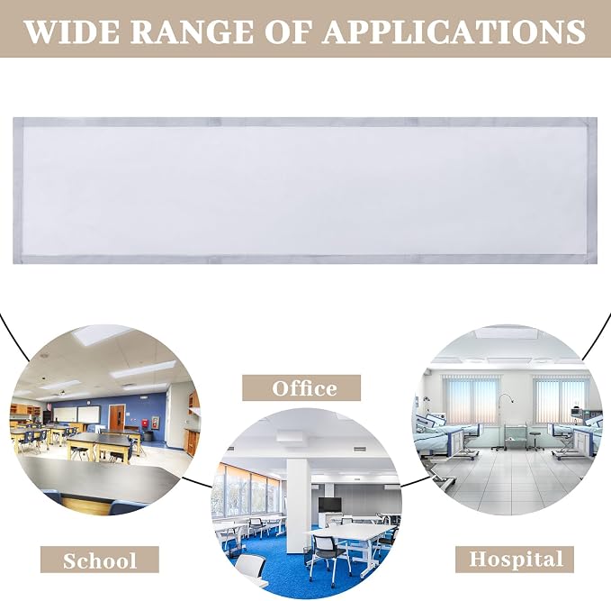 1 Pcs 1 x 4 ft Magnetic Fluorescent Light Covers Fabric Ceiling Light Filter - Image 6