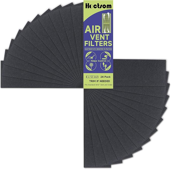 Carbon Filter 4 x 12 Inch 24 Pcs Activated Charcoal Air Vent Floor Heater by BeautyyourHome