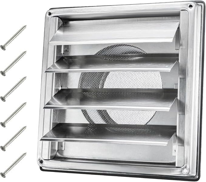 4" Metal Dryer Vent Cover Outside by QWENETO