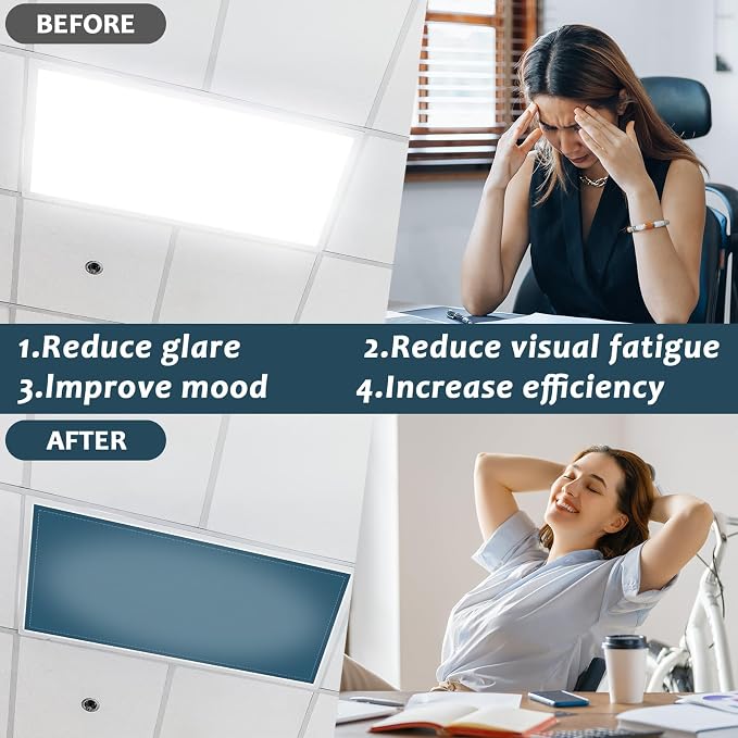 8PCS Fluorescent Light Covers, 4x2 Feet Magnetic Light Cover Fluorescent Lights - Image 7
