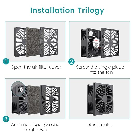 Wathai 4 Pack 90mm Fan Filters for PC Case Fan Dust Filter Cover Computer Mess - Image 6