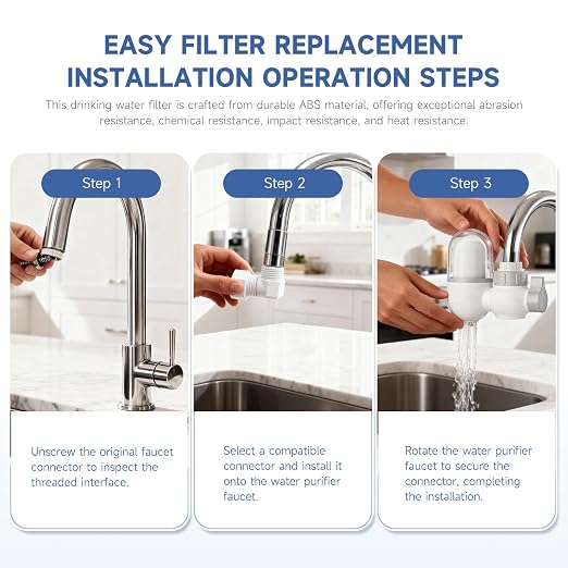 Sinks-Mounted faucetfilterefficientwaterpurificationsystemeffectivelyremovesunpl - Image 5