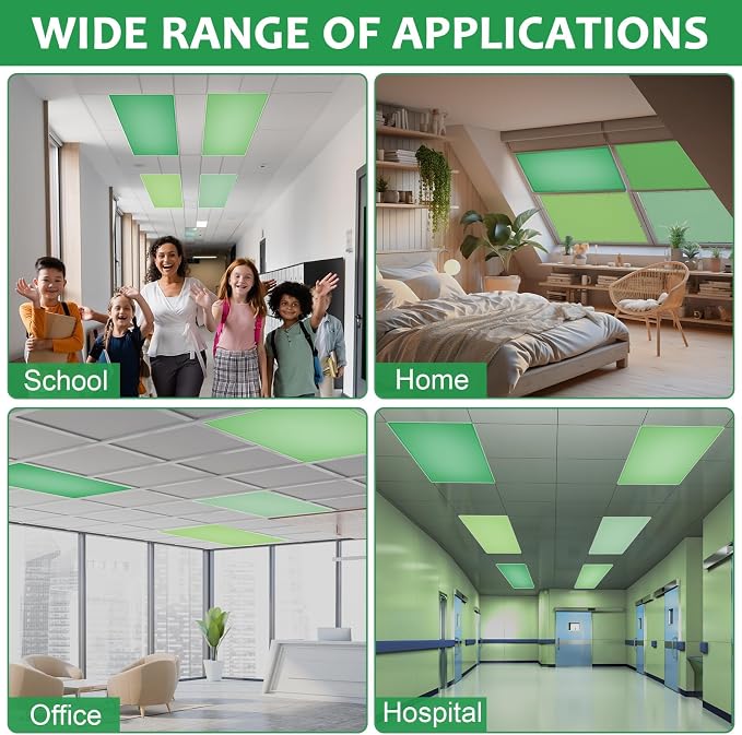 QOUBAI 8PCS Fluorescent Light Covers, 4x2 Feet Magnetic Light Cover Fluorescent - Image 6