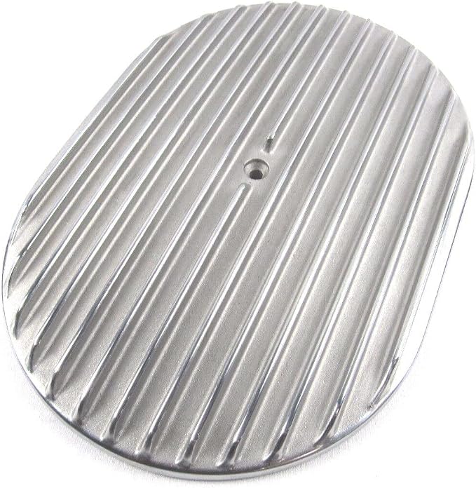 12'' Oval Finned Air Cleaner Top Satin Finish E40031-T by Unknown