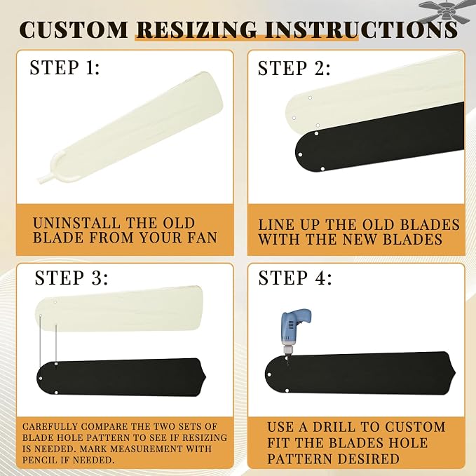 Lineshading 5 Pack 16 1/2" Replacement Fan Blades - Image 3