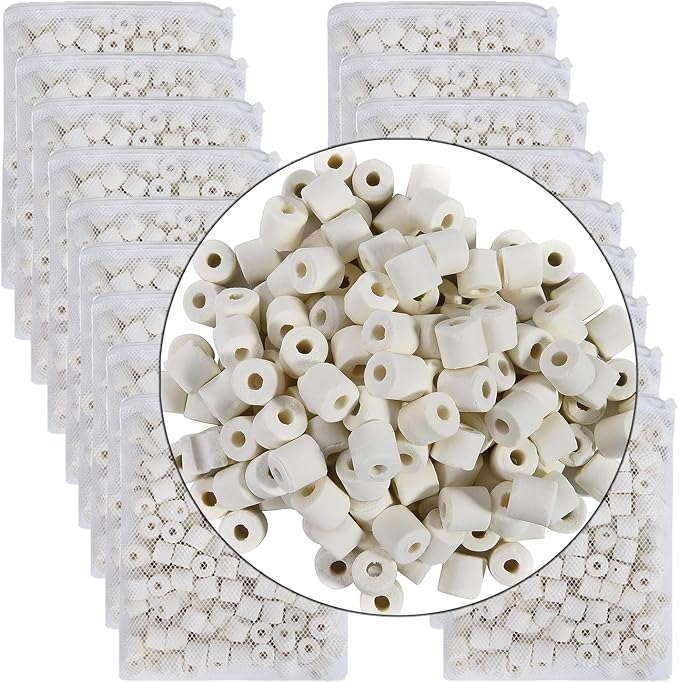 JIHAQUA Aquarium Bio Ceramic Rings 18 lbs Filter Media by JIHAQUA