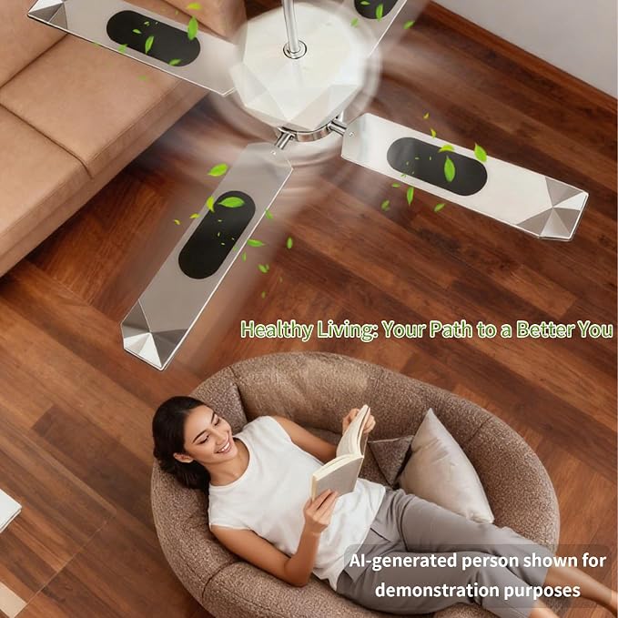 40 Pack Ceiling Fan Filters for Blades, Dust Catcher Activated Coconut Carbon - Image 8