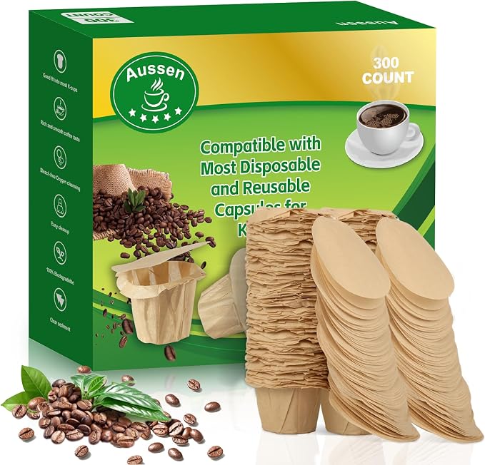 Aussen Disposable Coffee Paper Filters Replacement Kerig Filter Fit All Keurig by AUSSEN