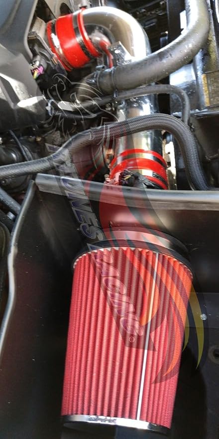 Cold Air Intake System with Heat Shield Kit + Filter Combo RED Compatible - Image 8