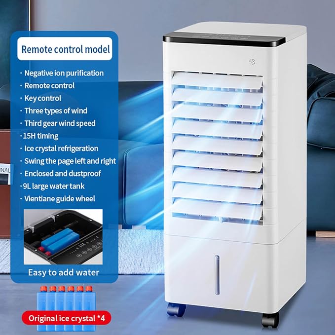 Portable Air Conditioners 9L Evaporative Air Cooler LED Display Windowless - Image 2