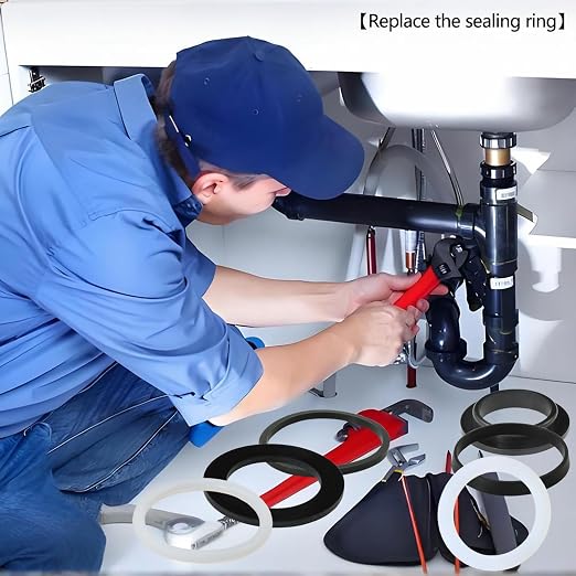 6PCS Kitchen Sink Filter Sealing Ring, Narrow Edge Rubber Gasket - Image 4