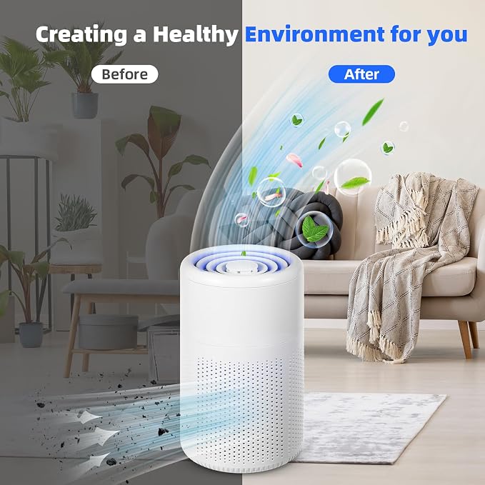 Small Air Purifier for Bedroom Home: Personal Desk Mini Air Purifier – Filters - Image 6