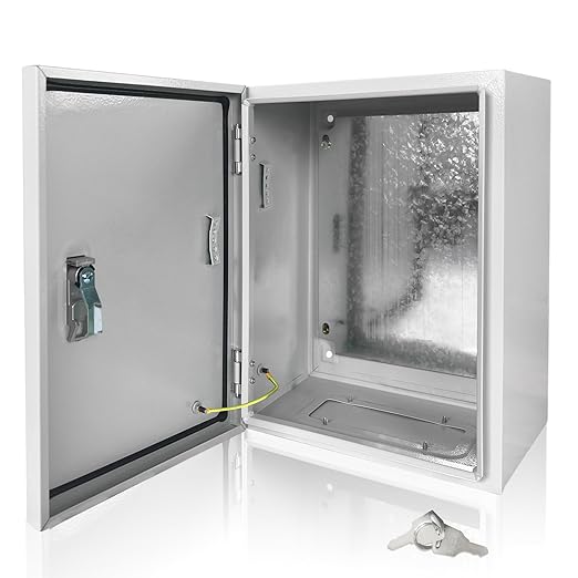 Electrical Box 20 x 16 x 10 Inch Indoor Outdoor Electrical Enclosure Box Steel by Fsehyue