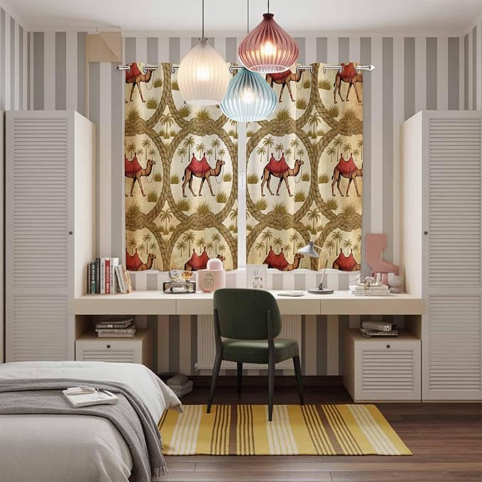 2 Panel Kitchen Cafe Curtains, Window Decor Tier Curtains - Image 5