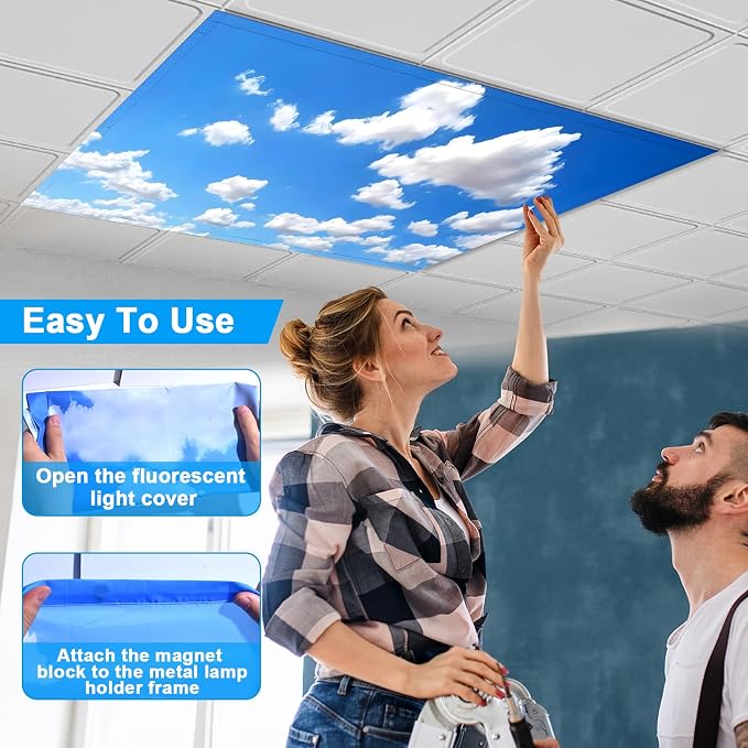 4 Pcs Fluorescent Light Covers for Ceiling Lights Classroom, Stylish - Image 5