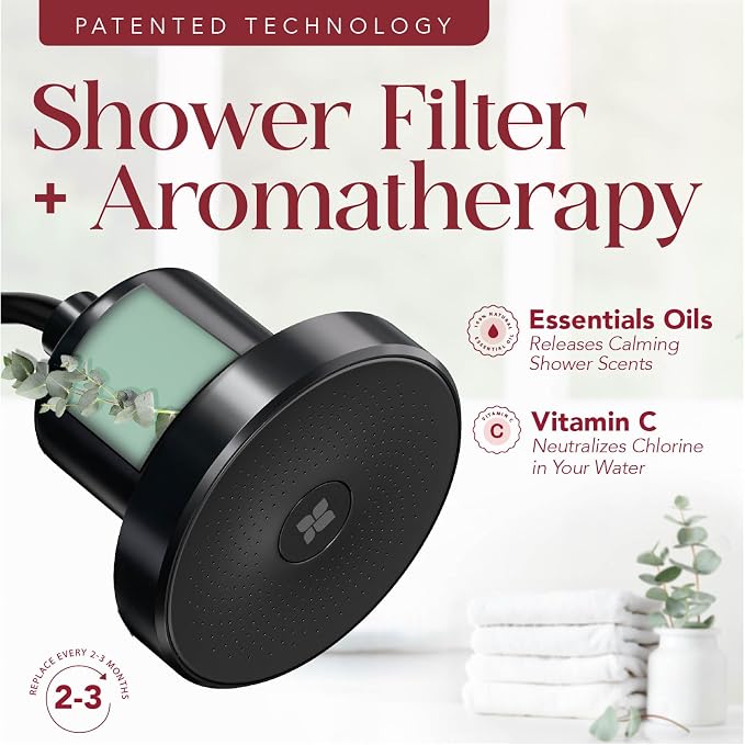 Vitamin C Shower Filter Replacement Cartridge + Shower Steamers Aromatherapy - Image 2