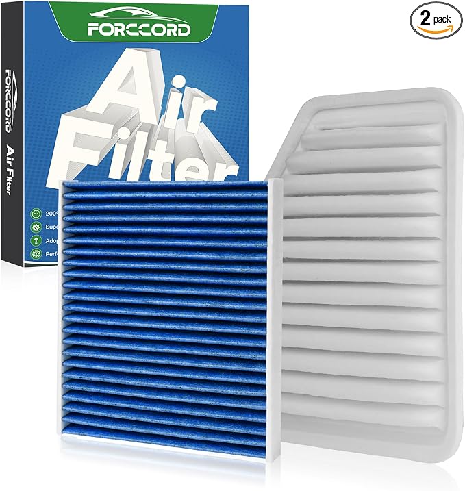 Cabin & Engine Air Filter Fit for Toyota Camry 2007-2011, Rav4 2006-2012 by Forccord